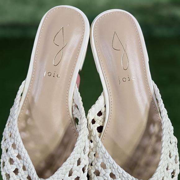 JOIE | BEHOLD ROUND BRAIDED VEGAN LEATHER POINTED TOE SLIP-IN MULE FLATS - Picture 6 of 14